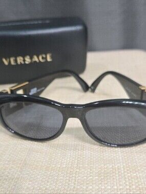 Gianni Versace Black Gloss Oversized Women's Sunglasses